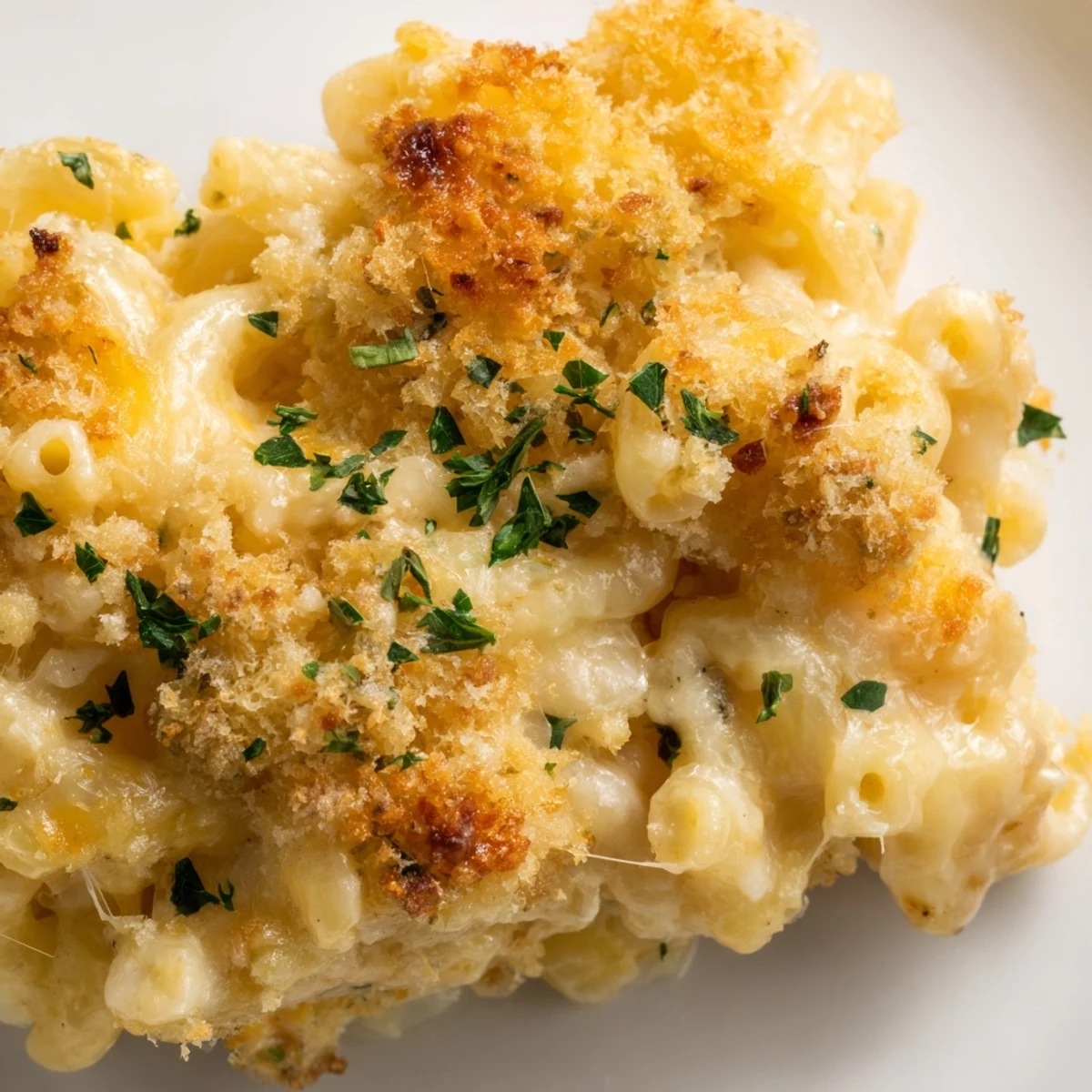 Creamy Three Cheese Baked Macaroni