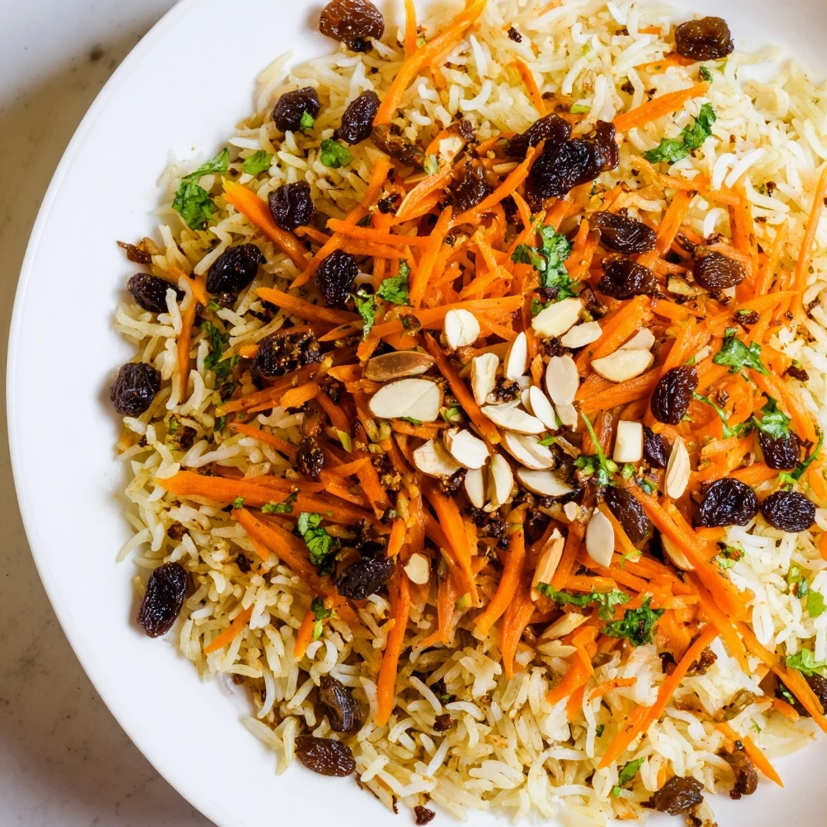 Afghan Rice with Carrots and Raisins
