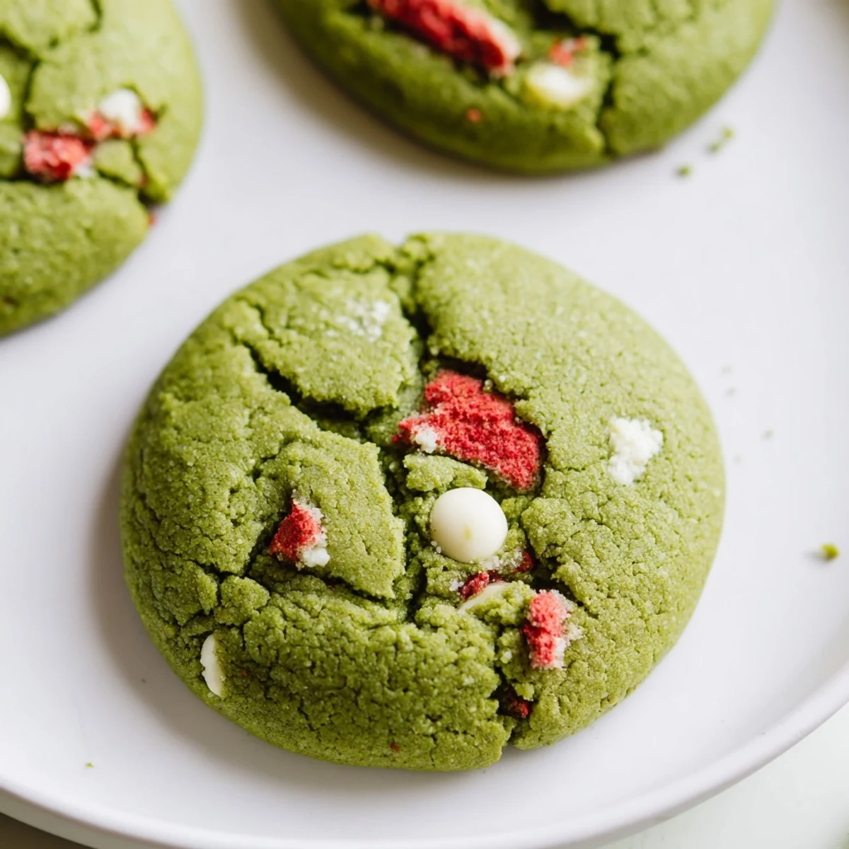 Strawberry Matcha Cookies