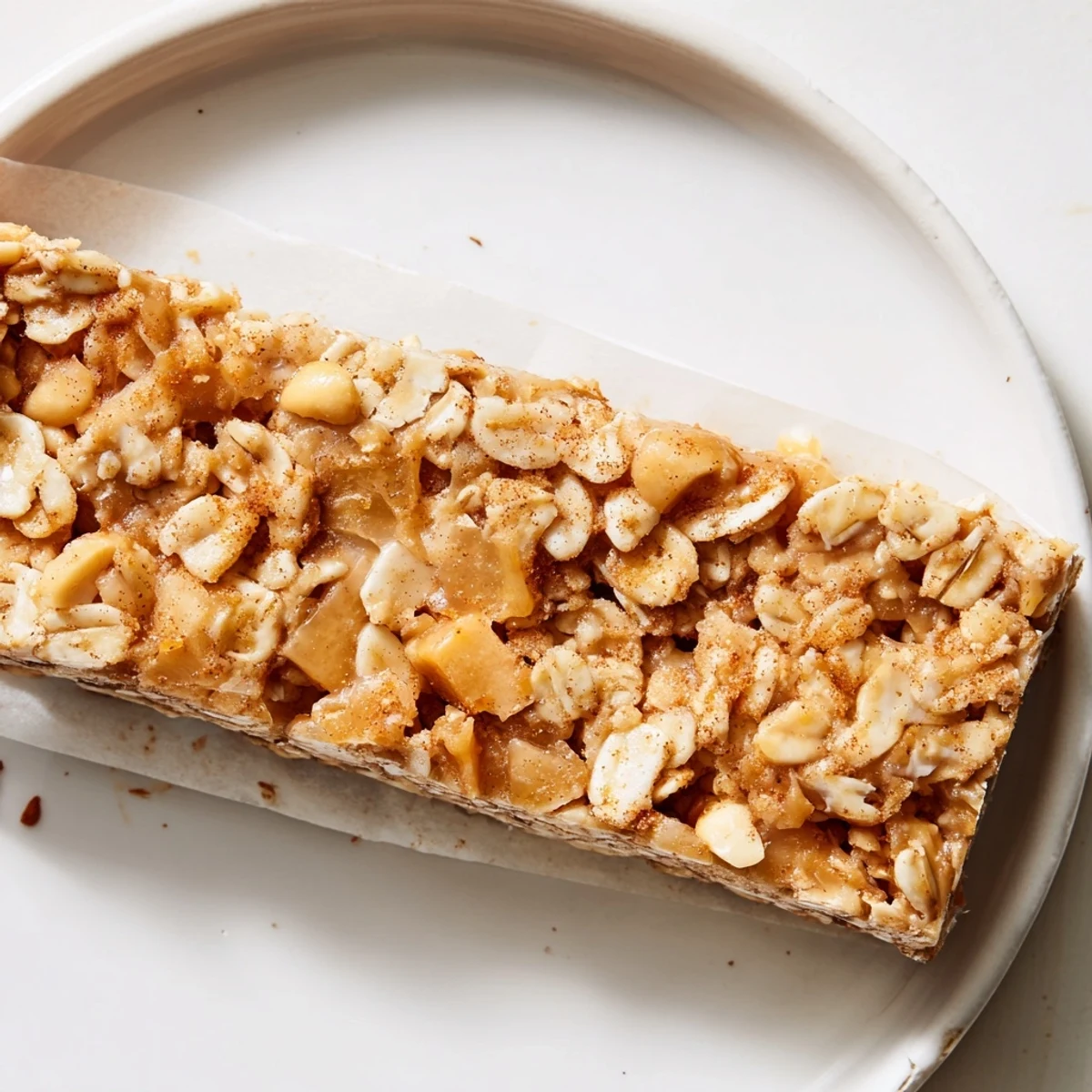 Golden No Bake Apple Peanut Butter Granola Bars wrapped in parchment for a wholesome on-the-go snack