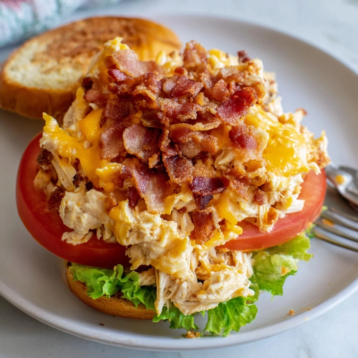 Crowd-pleasing Crack Chicken Sandwiches served with iced tea and crispy fries