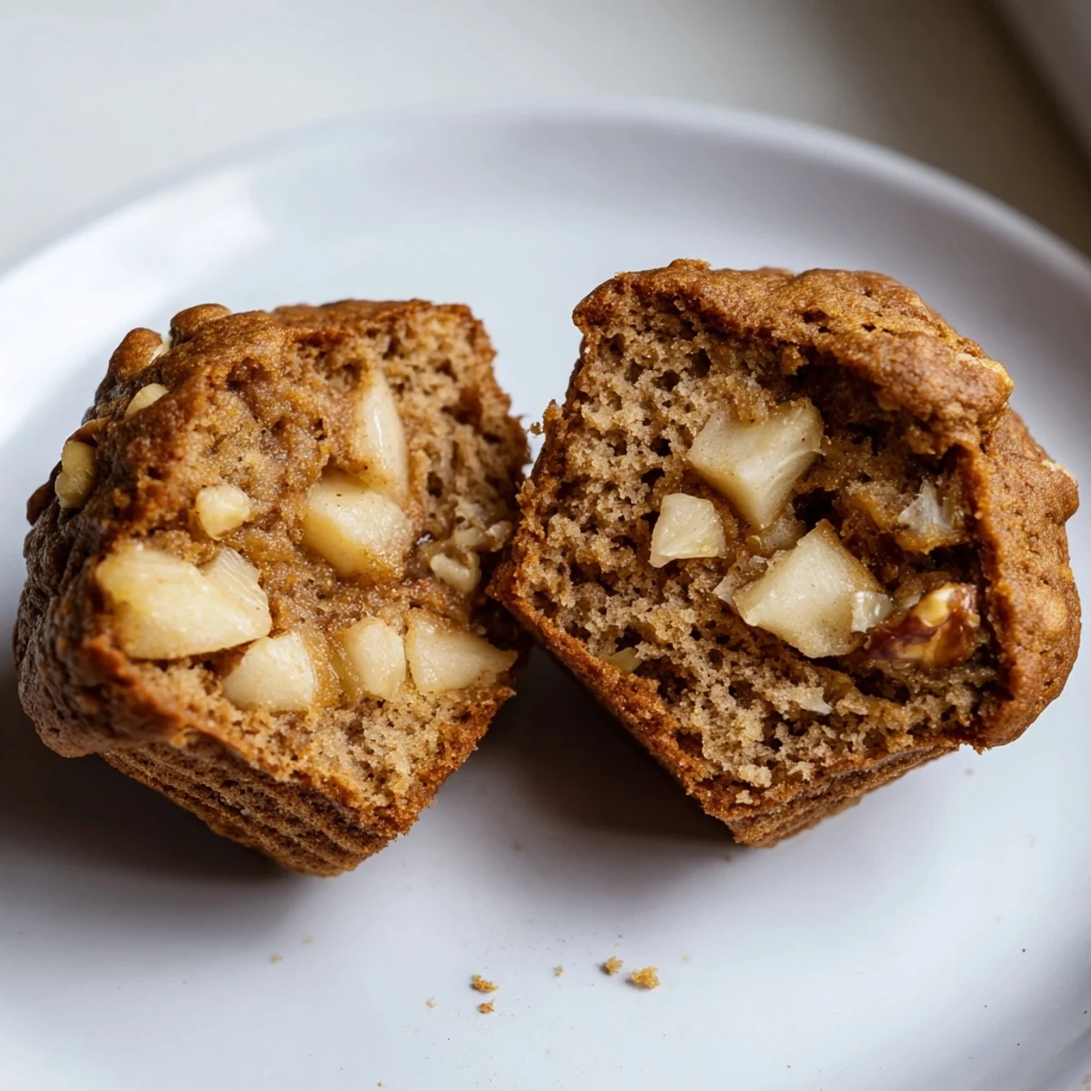 Healthy Apple Cinnamon Greek Yogurt Muffins steaming on a rack, golden tops.