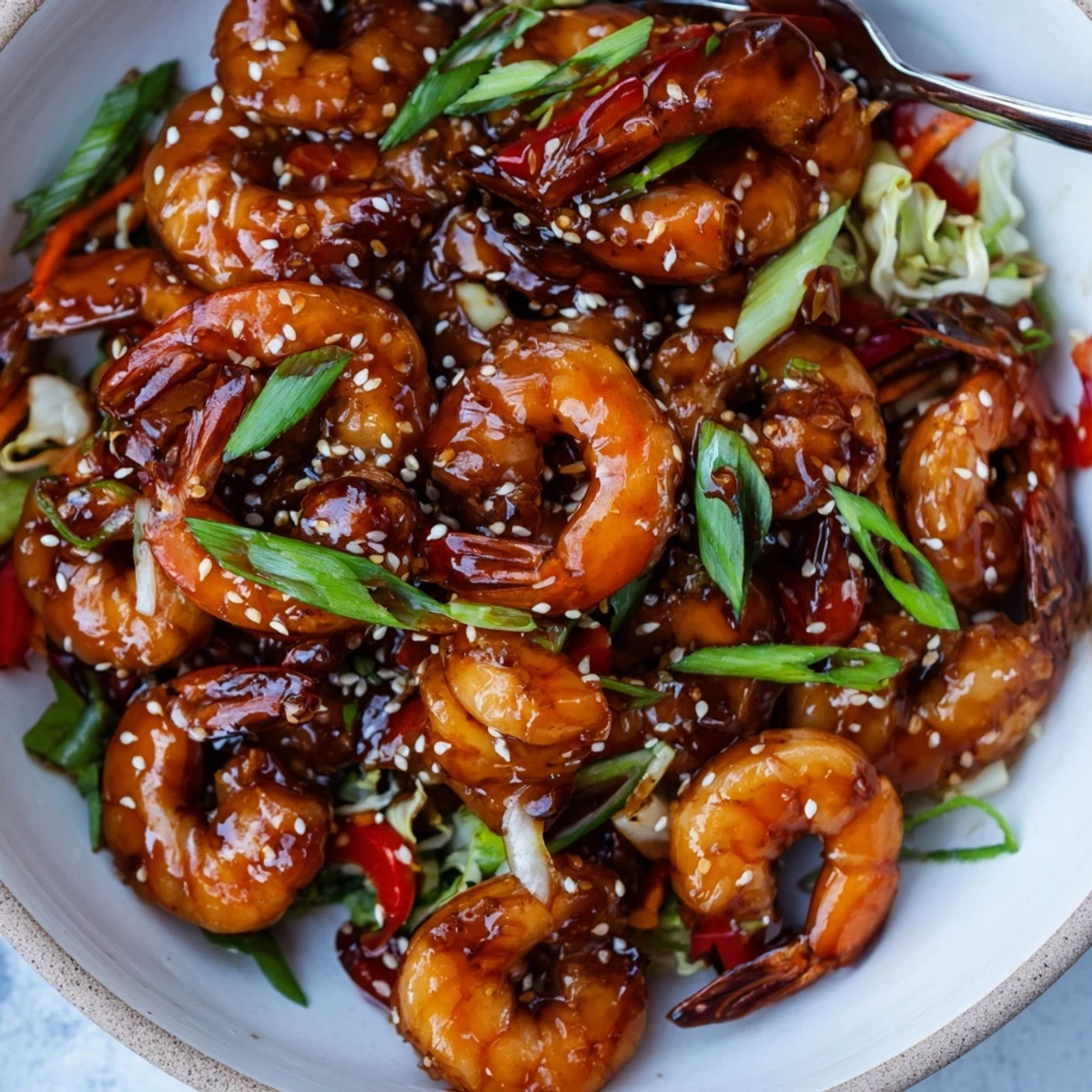 Tossed with crisp napa cabbage and scallions, Delicious Asian Shrimp And Cabbage Stir Fry