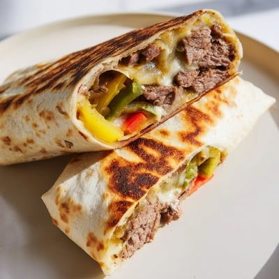 Crispy Philly Cheesesteak Grilled Wraps